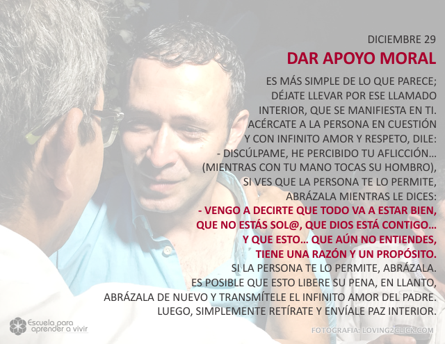 Dar apoyo moral